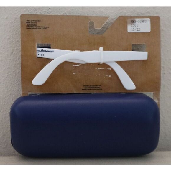 Tommy Bahama NMS-16983 Boys Navy/White Sunglasses and Case w/ 100% UV Protection - Picture 2 of 3